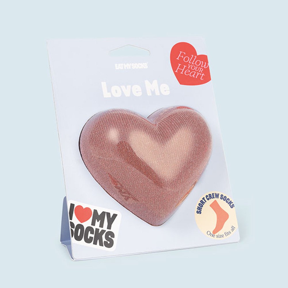 Love You Red Heart Adult Novelty Socks