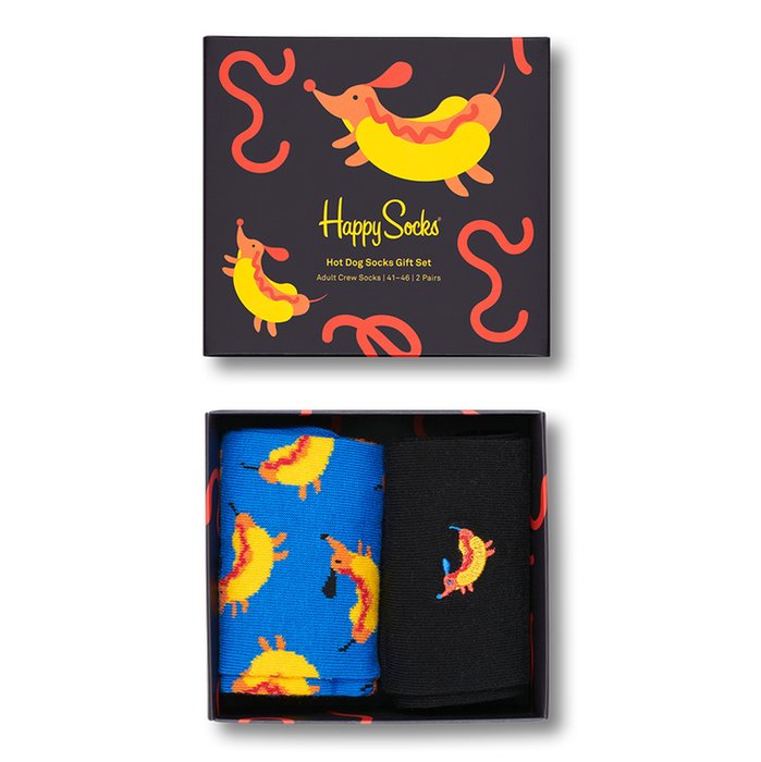 Happy Socks Hot Dog 2pk Sock Gift Set (8-12)