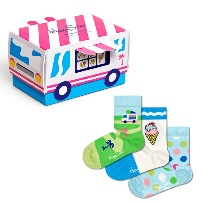 Happy Socks 3pk Kids Ice Cream Van Gift Set (12-24 Months)