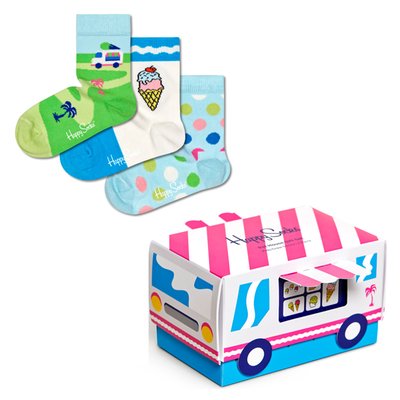 Happy Socks 3pk Kids Ice Cream Van Gift Set (0-12 Months)
