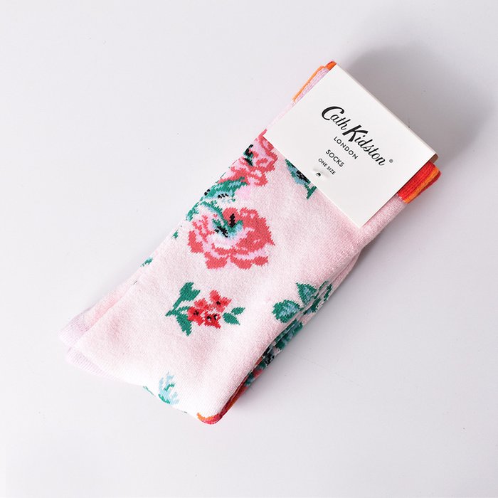 Cath Kidston Rose Cream Fluffy Bed Socks