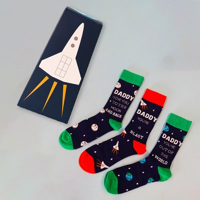 Daddy's Out of This World 3pk Socks
