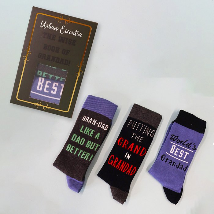 World's Best Grandad 3pk Socks Gift Set (7-11)