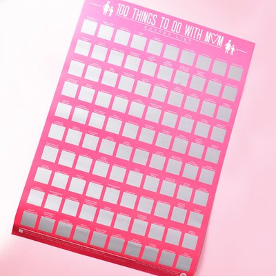 100 Things To Do With Mum Scratch Poster