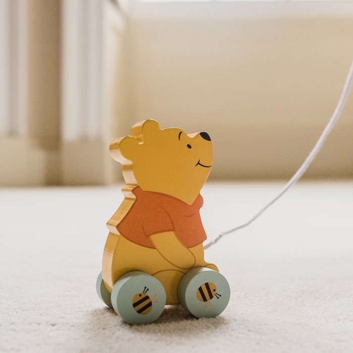 Classic Winnie The Pooh Pull Along Wooden Toy