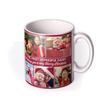 Multi Photo Upload Christmas Mug For Daddy