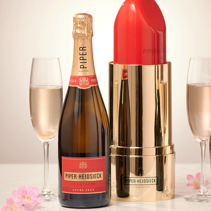 Piper-Heidsieck Cuvee Brut Champagne Lipstick Gift 75cl