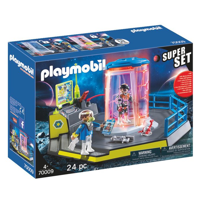 Playmobil Super Set Galaxy Police Rangers Prison Cell with LED Lights (70009)