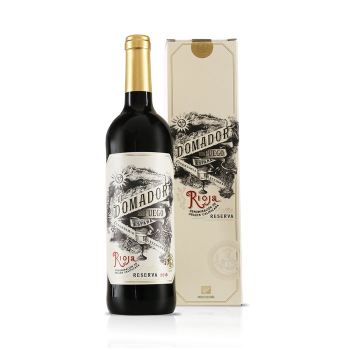 El Domador de fuego Rioja Reserva 75cl Gift Pack