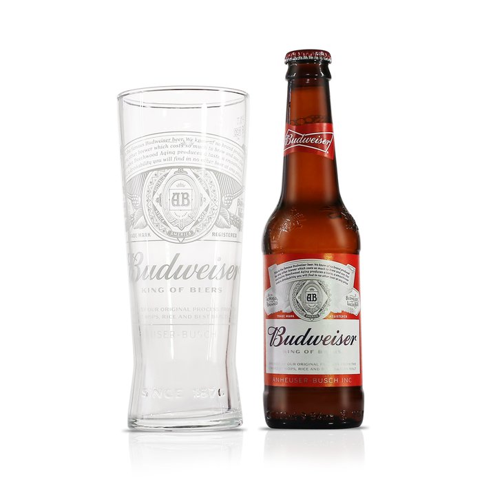 Budweiser Beer and Glass Gift Set
