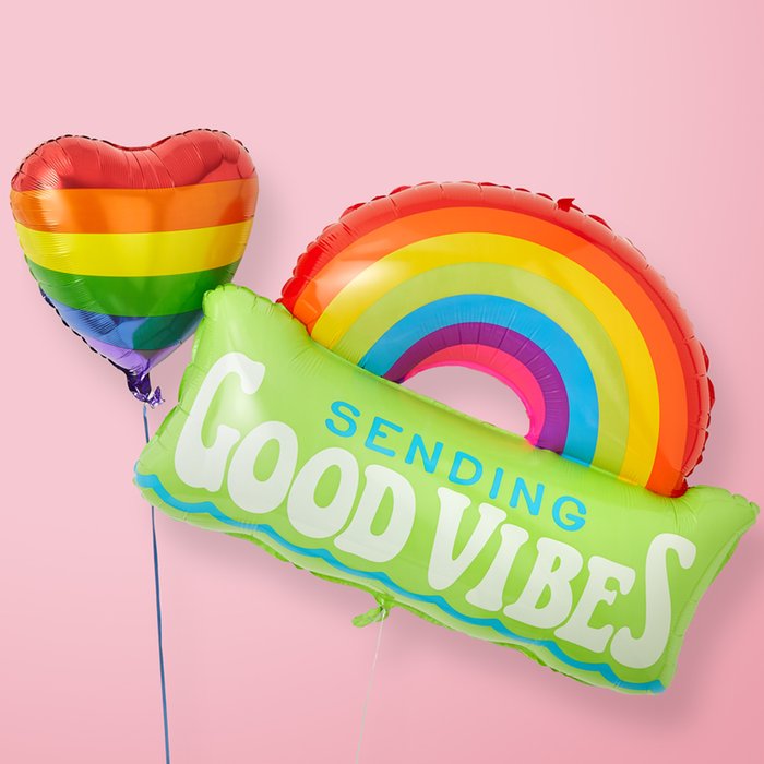 Rainbow Good Vibes Balloon Duo