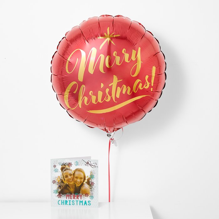 Merry Christmas Red & Gold Balloon