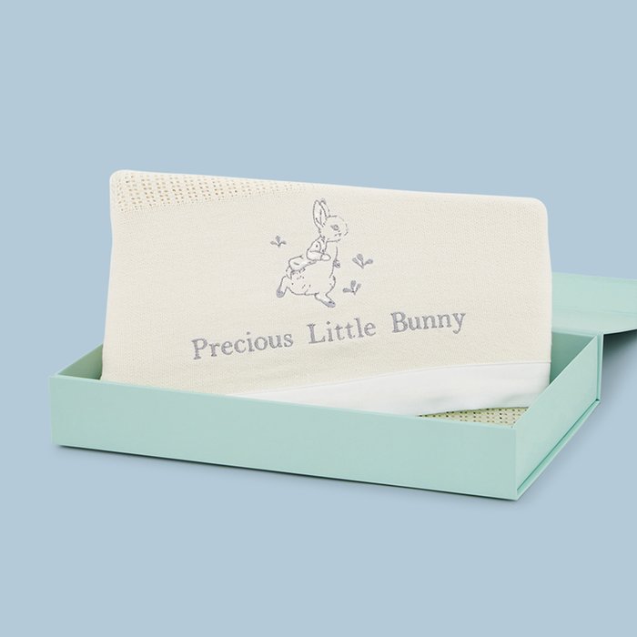 My 1st Years Precious Little Bunny Cream Peter Rabbit blanket Moonpig