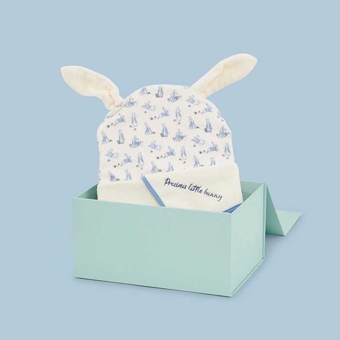 My 1st Years Precious Little Bunny Blue Peter Rabbit Towel Gift Box