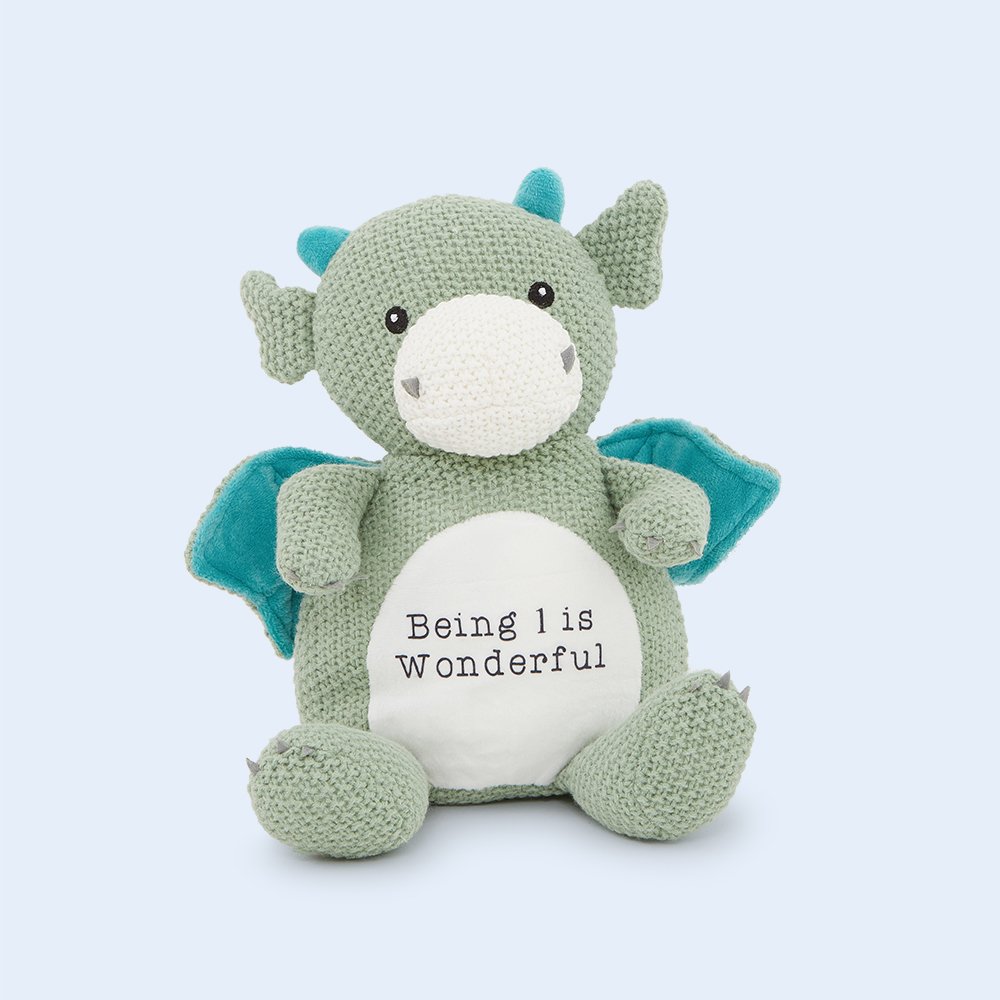 Milestone My 1st Years Being 1 Is Wonderful Dragon Plush & Gift Box Toys & Games