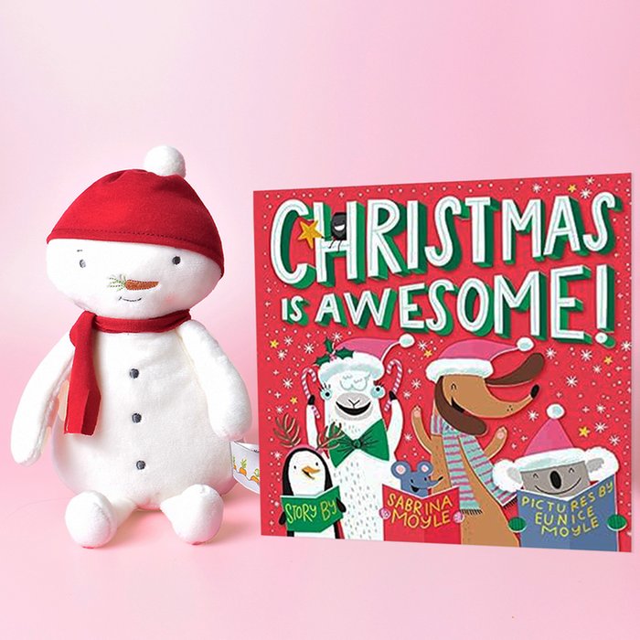 Christmas is Awesome Book & Marshmallow Snowman Gift Set