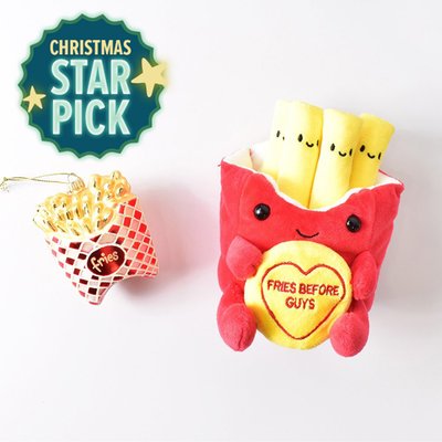 Swizzels Love Hearts Fries Soft Toy & Decoration Gift Set