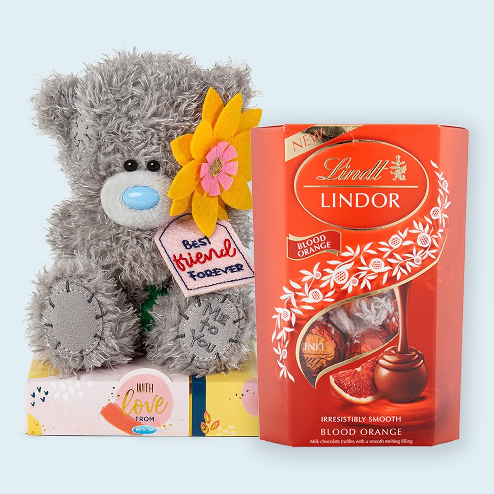 Tatty Teddy Tatty Best Friend Plush & Lindt Blood Orange 200G Soft Toy