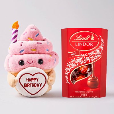 Birthday Cupcake Plush & Lindor Orginial