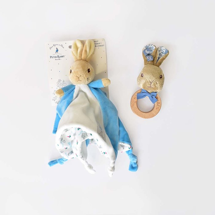 Peter Rabbit Ring Rattle & Comfort Blanket Bundle