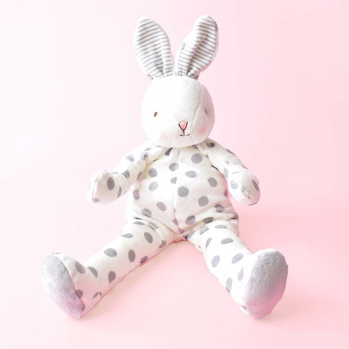 Bunnies By The Bay Grey Polka Dot Bunny Soft Toy 35cm