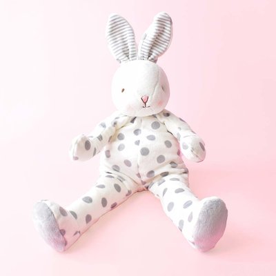 Bunnies By The Bay Grey Polka Dot Bunny Soft Toy