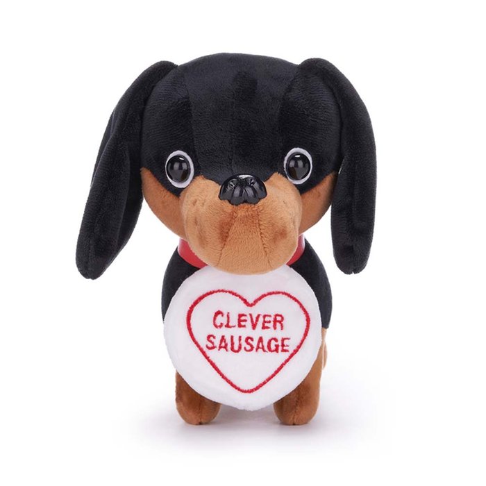 Swizzels Love Hearts Clever Sausage Soft Toy