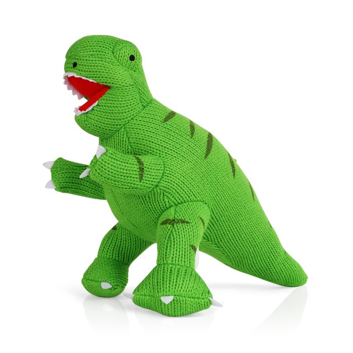 Knitted Green T Rex 25cm