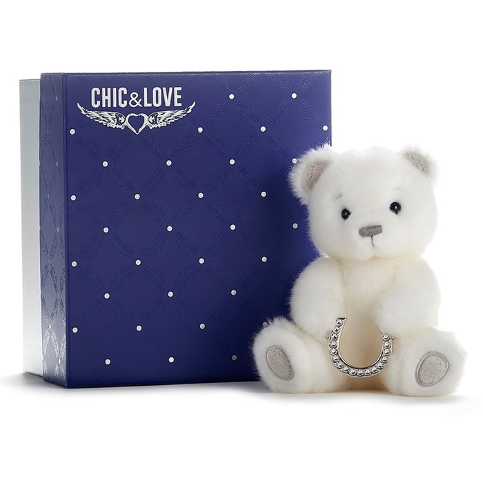 Bailey Bear with Swarovski Crystal Horseshoe in Gift Box