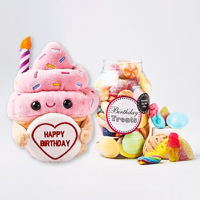 Happy Birthday Cupcake & Sweet Jar Gift Set