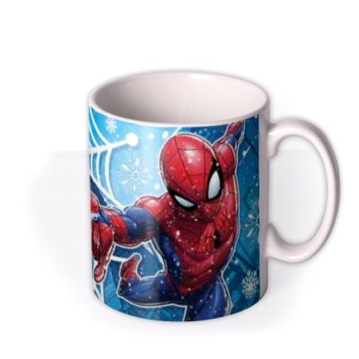 Marvel Spiderman In The Snow Photo Upload Mug
