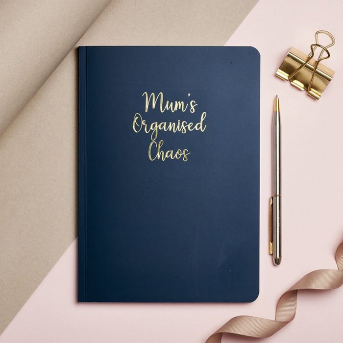 Gold Foil 'Mum's Organised Chaos' Notebook