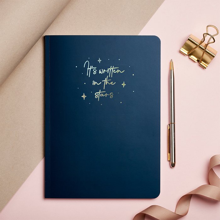 Posh Totty Gold Foil 'It's Written In the Stars' Notebook