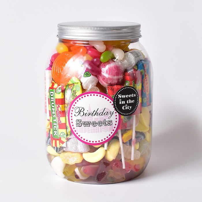 Birthday Retro Sweetie Jar 1kg