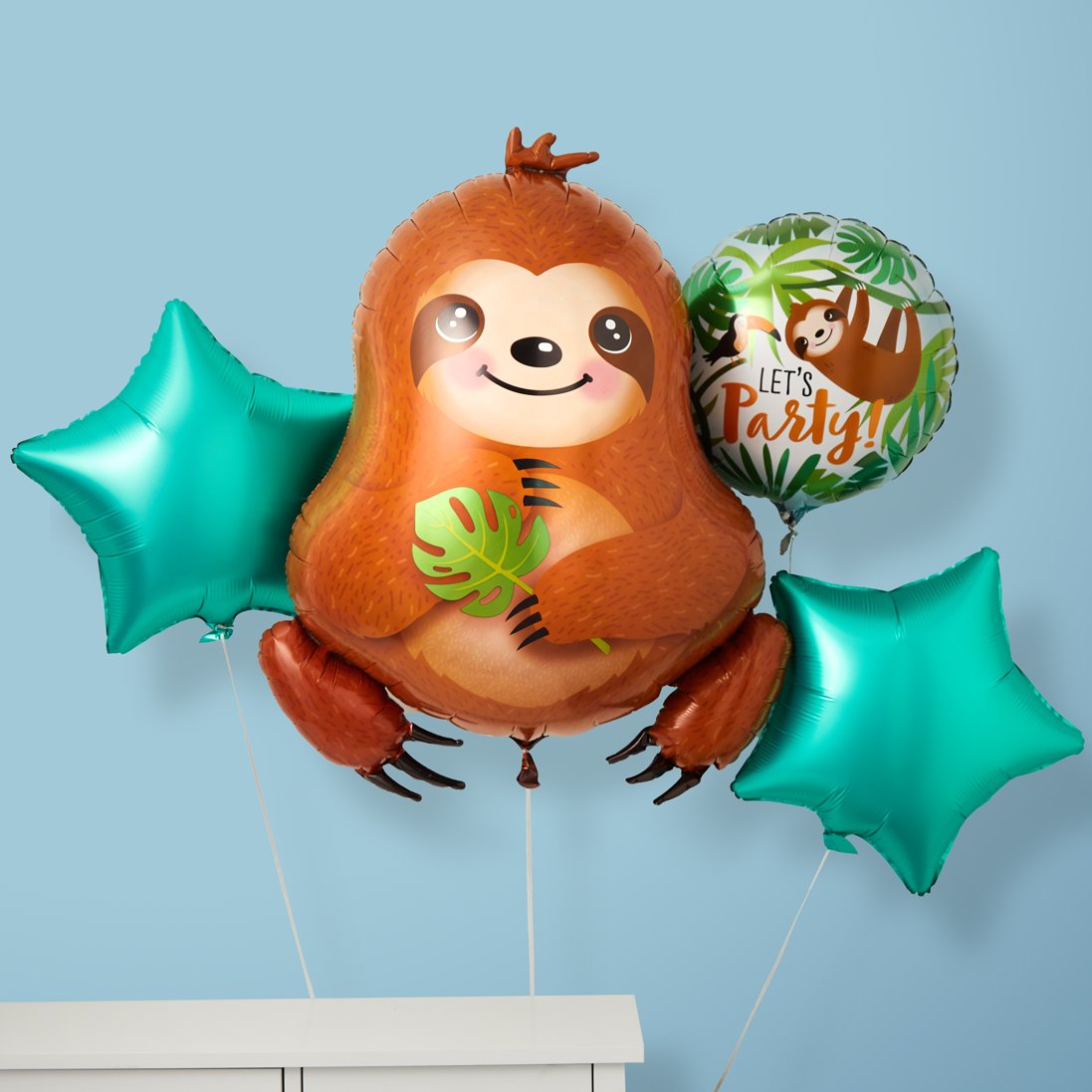 Moonpig Sloth Party Balloon Bundle