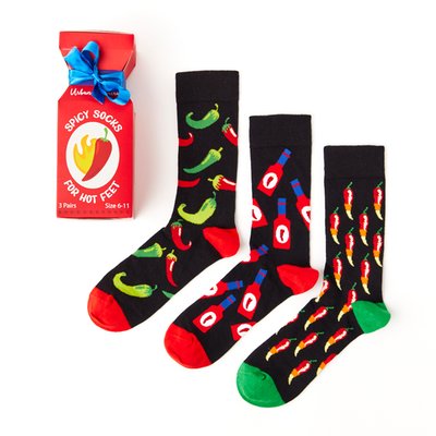 Spicy Hot Sauce Adults 3pk Socks