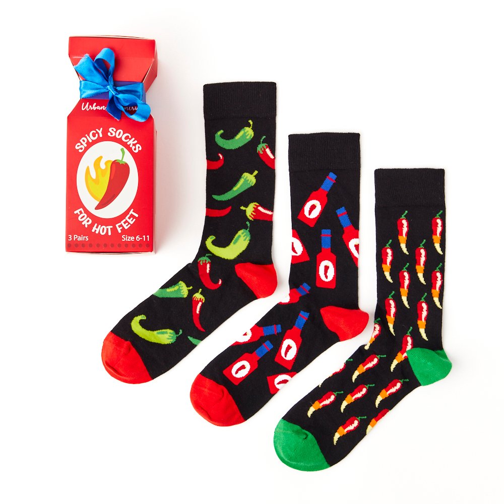 Lisa Angel Spicy Hot Sauce Adults 3Pk Socks