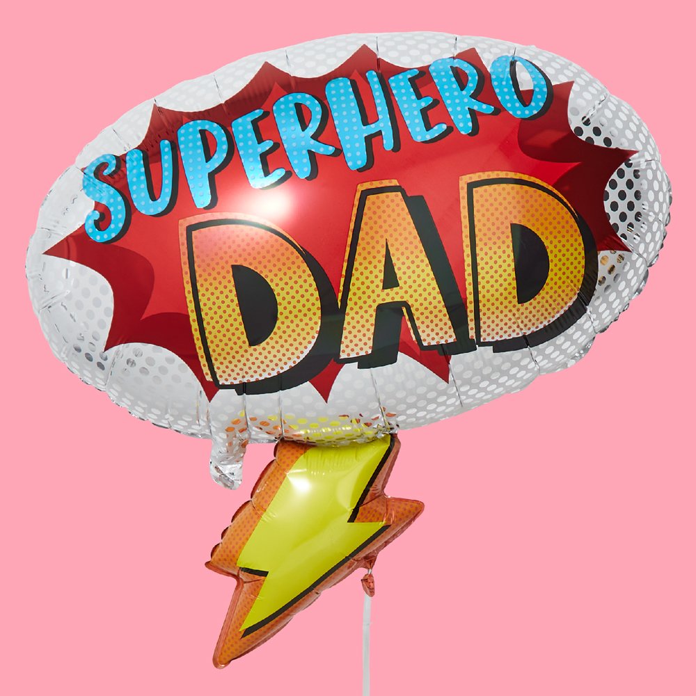 Superhero Dad Shape Balloon