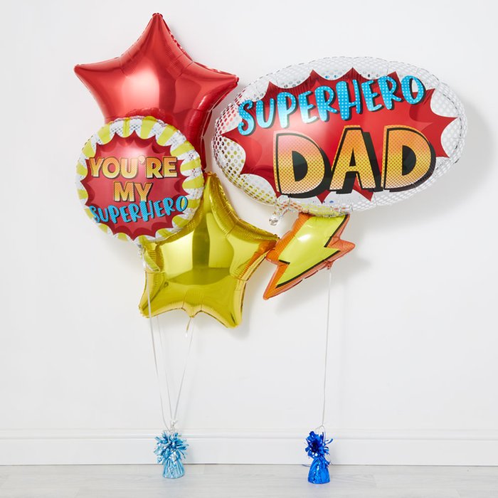 Giant Superhero Dad Balloon Bundle