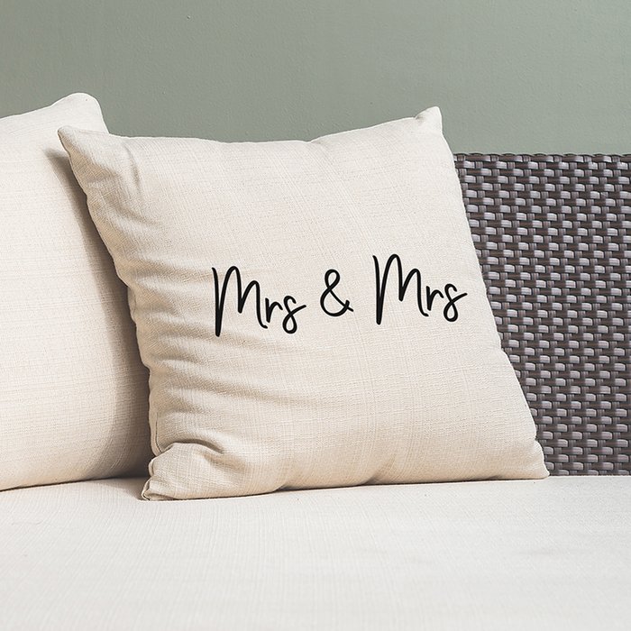 Mrs & Mrs Canvas Cushion Cover