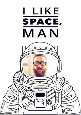 I Like Space, Man Photo Upload T-Shirt