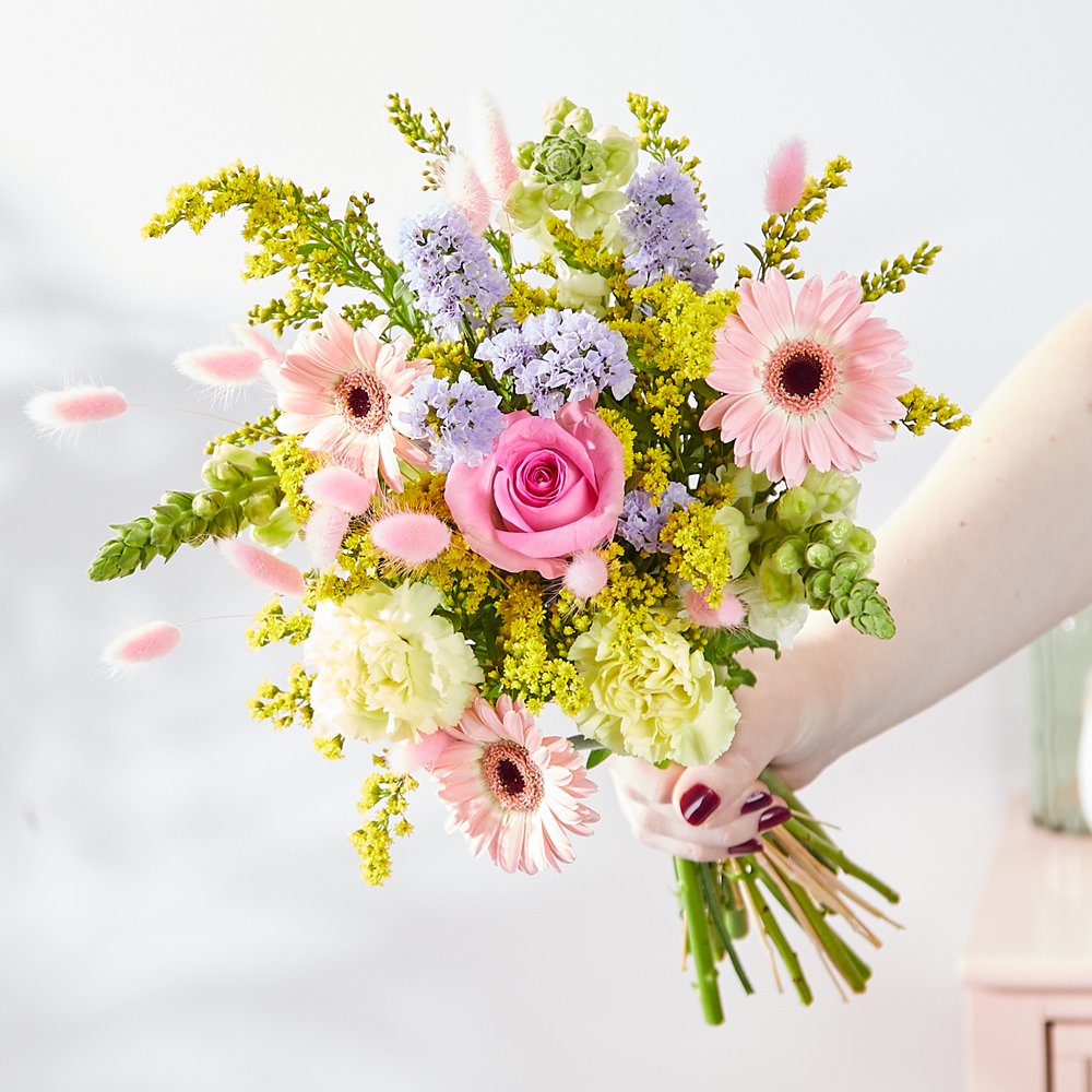 The Thank You Blush Gift Bag Flowers