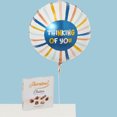 Thinking of You Balloon & Thorntons Chocolates