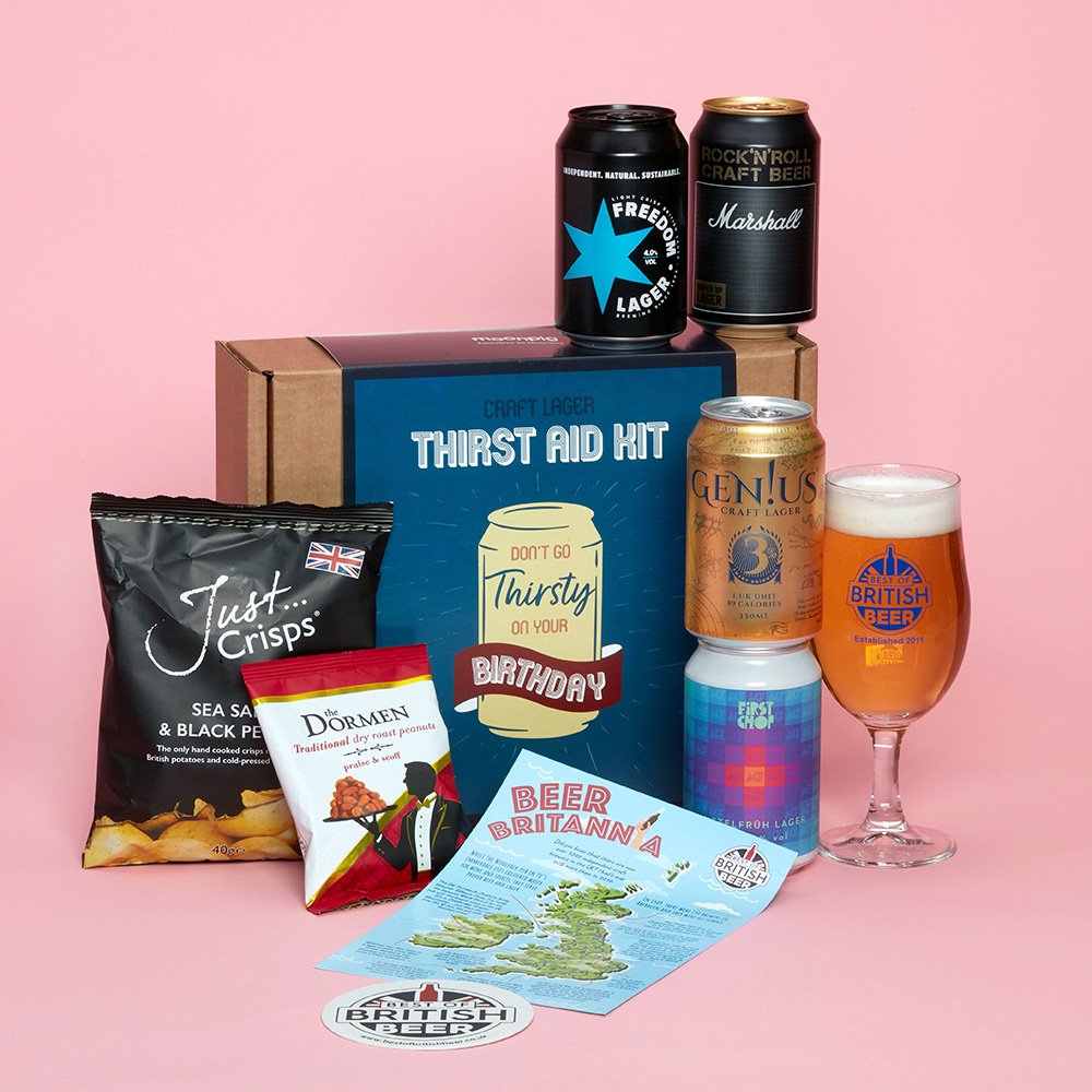 Best Of British Beer Happy Birthday Lager Box Alcohol