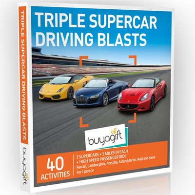 Triple Supercar Driving Blasts Gift Experience