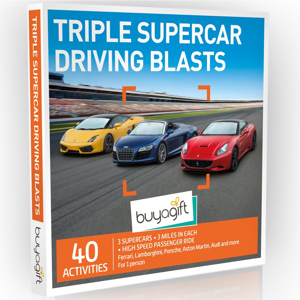 Milestone Buyagift Triple Supercar Driving Blasts Gift Experience