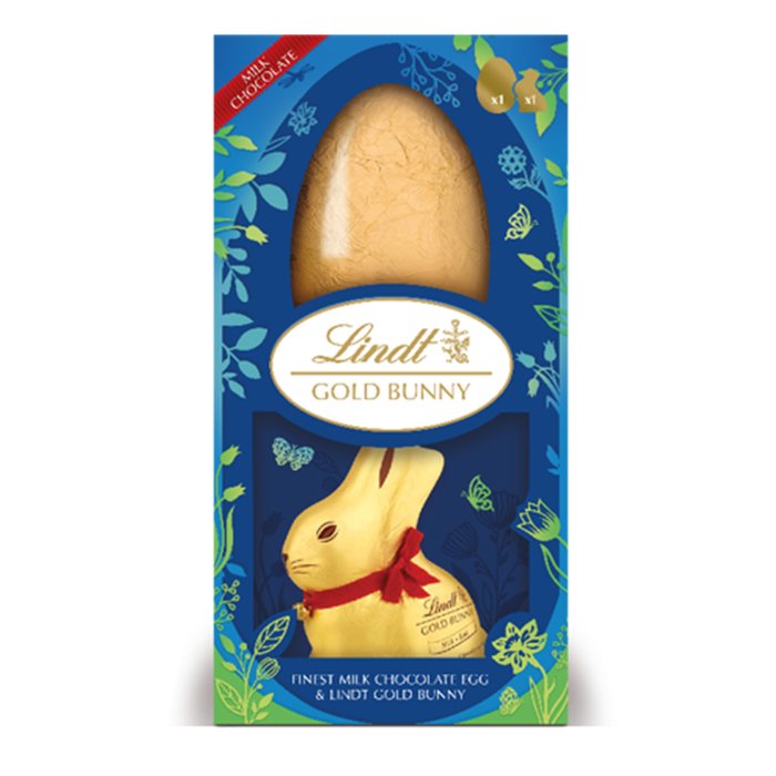 Lindt Milk Chocolate Easter Egg with Gold Bunny