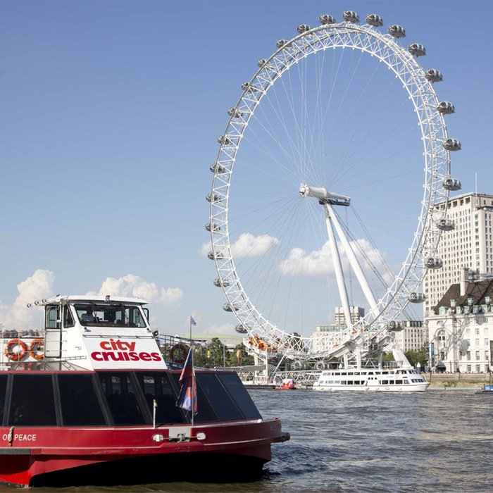 River Thames Hop On Hop Off Sightseeing Cruise Red Rover Tickets for Two