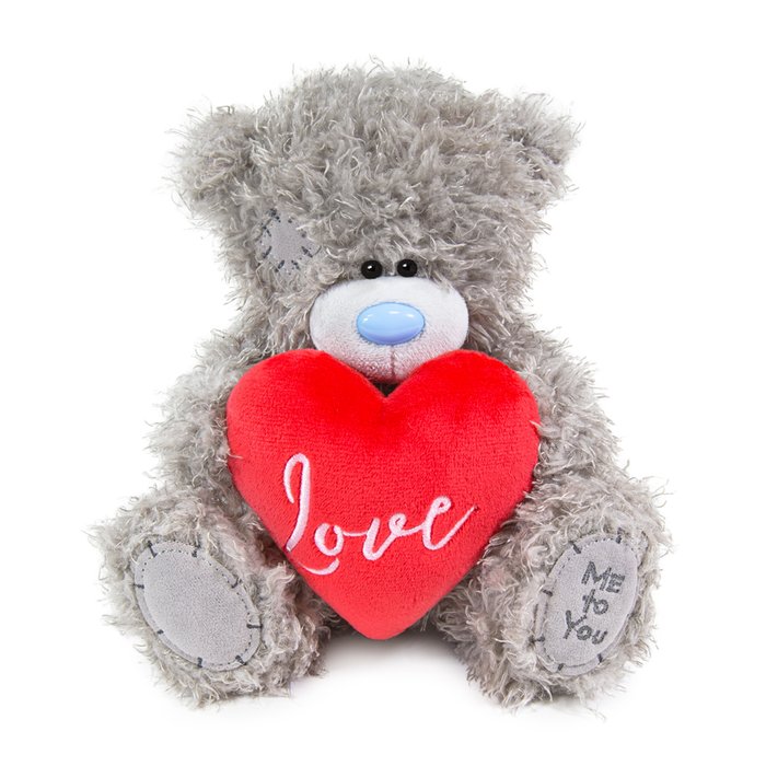 Tatty Teddy With Love Heart Bear 18cm | Moonpig