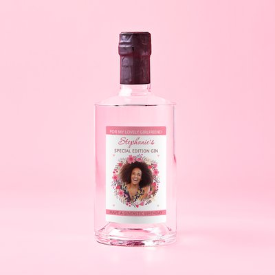 Personalised Gin-tastic Birthday Girlfriend Pink Gin 70cl